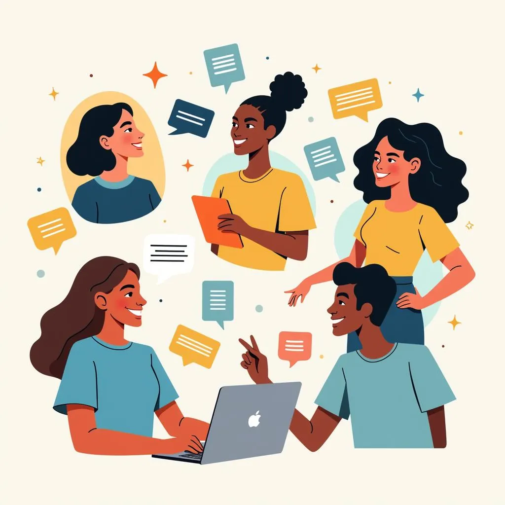 Diverse Digital Community Illustration