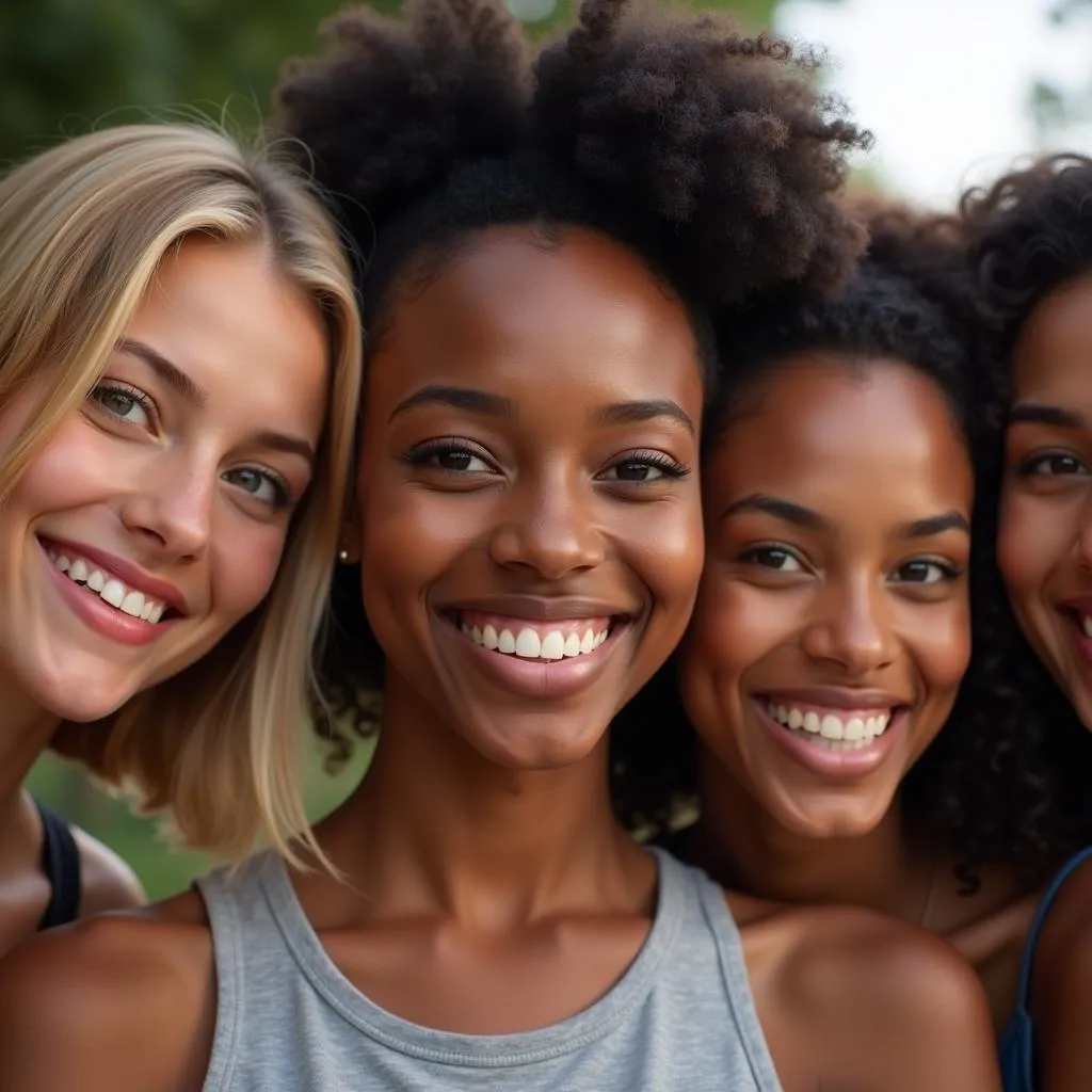 Diverse Group of People Smiling