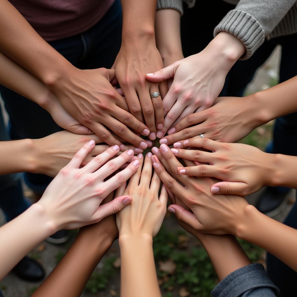 People from Different Backgrounds Uniting