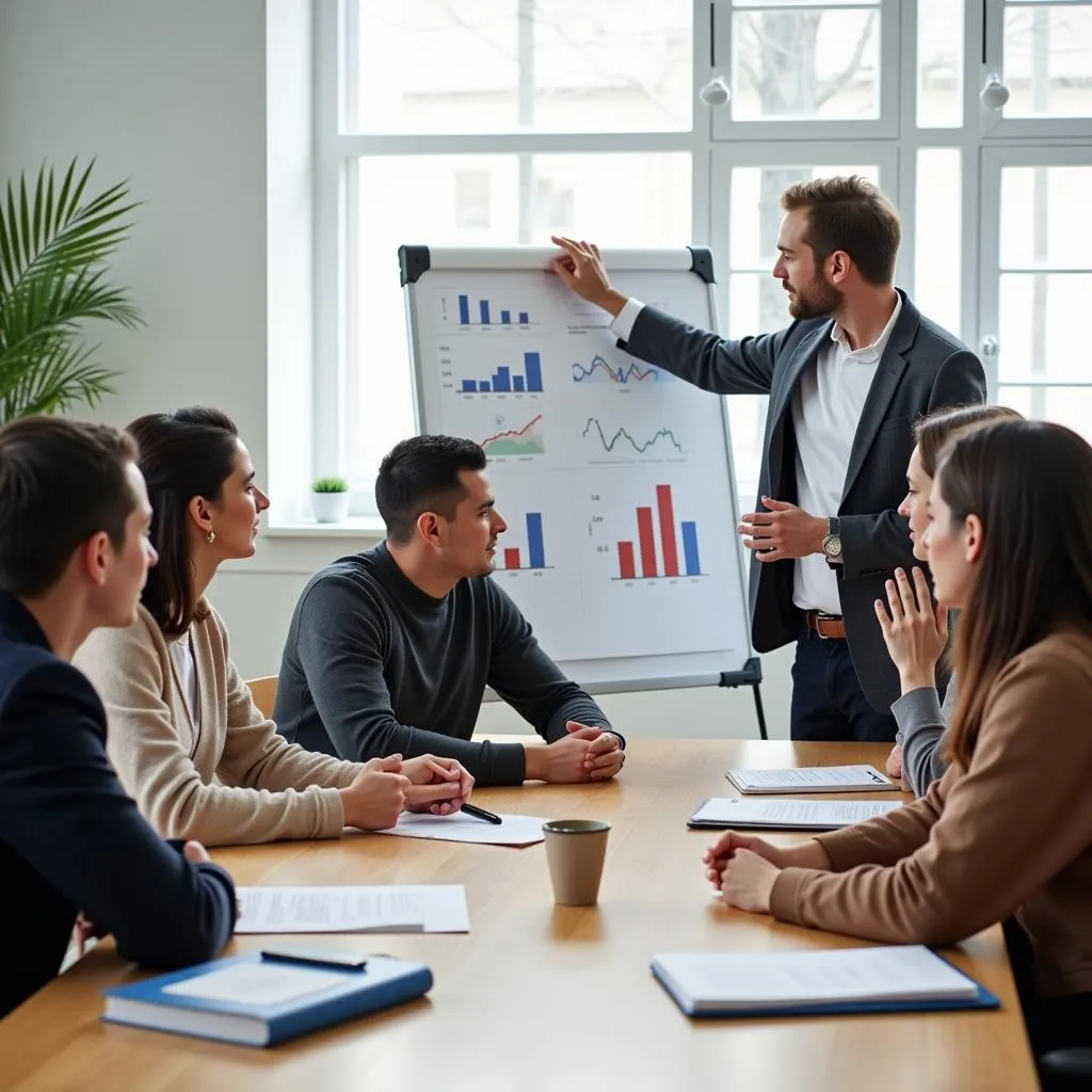 Diverse Group Meets with Financial Advisor