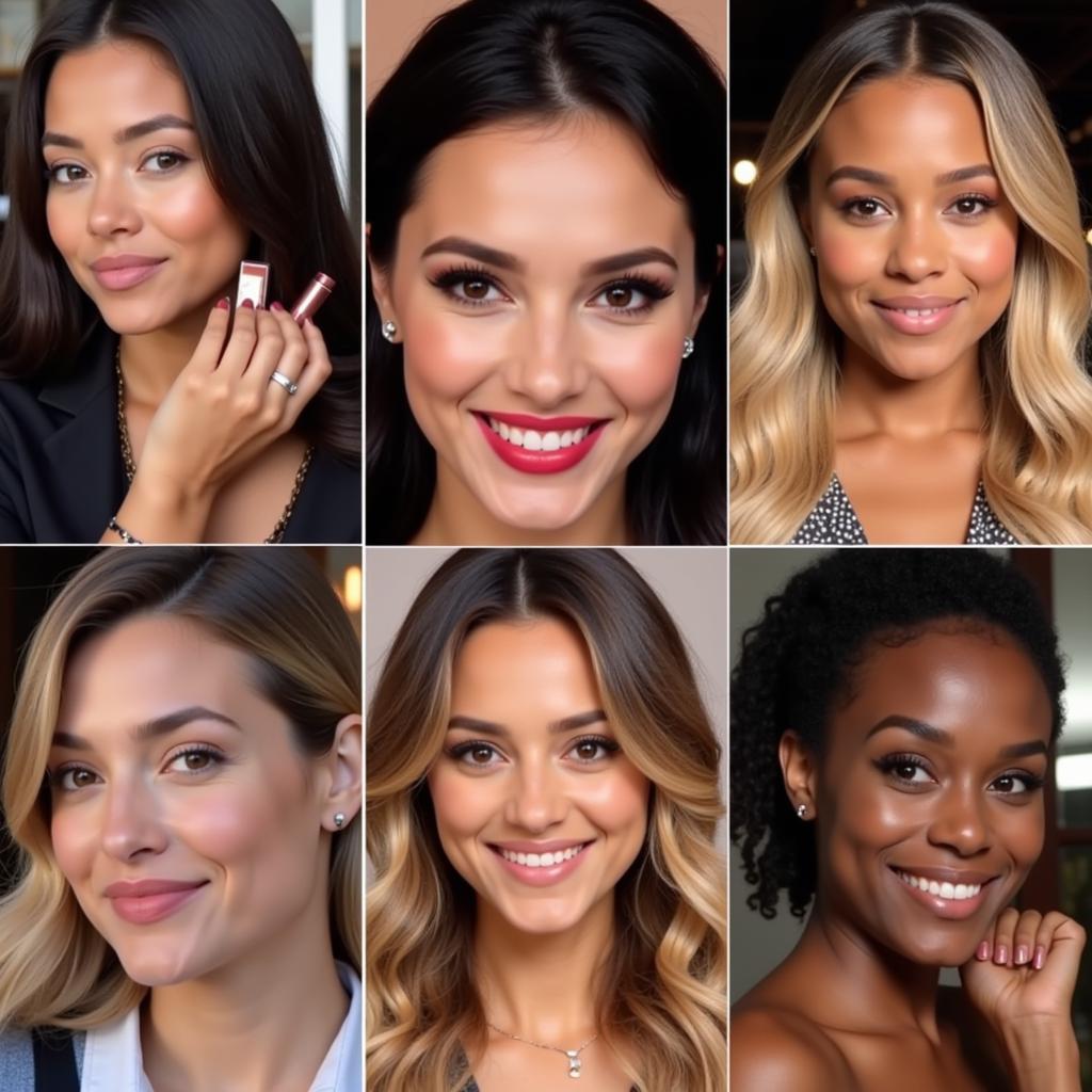 Diverse group of women confidently wearing Charlotte Tilbury High Society lipstick