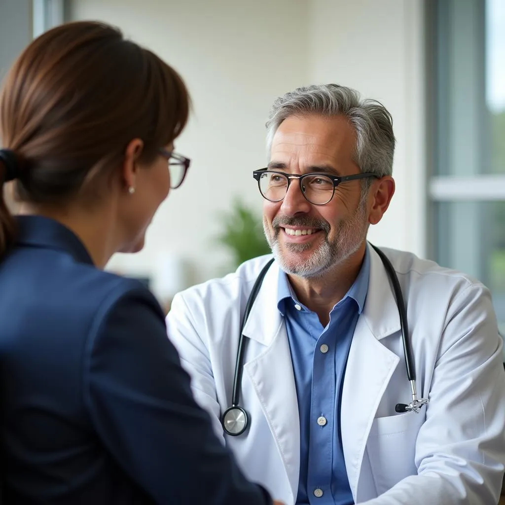 Doctor and Patient Discussing Results