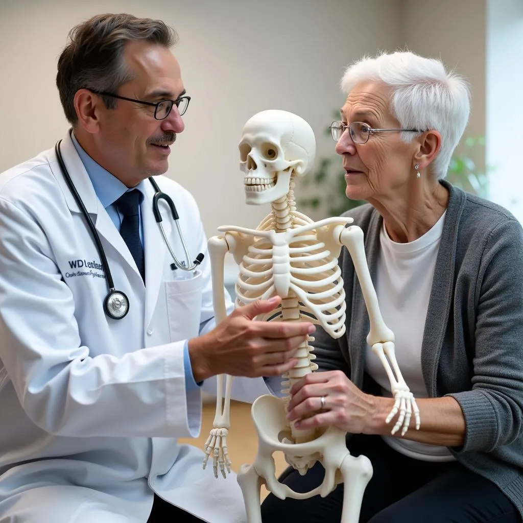 Doctor Explaining Bone Health to Patient