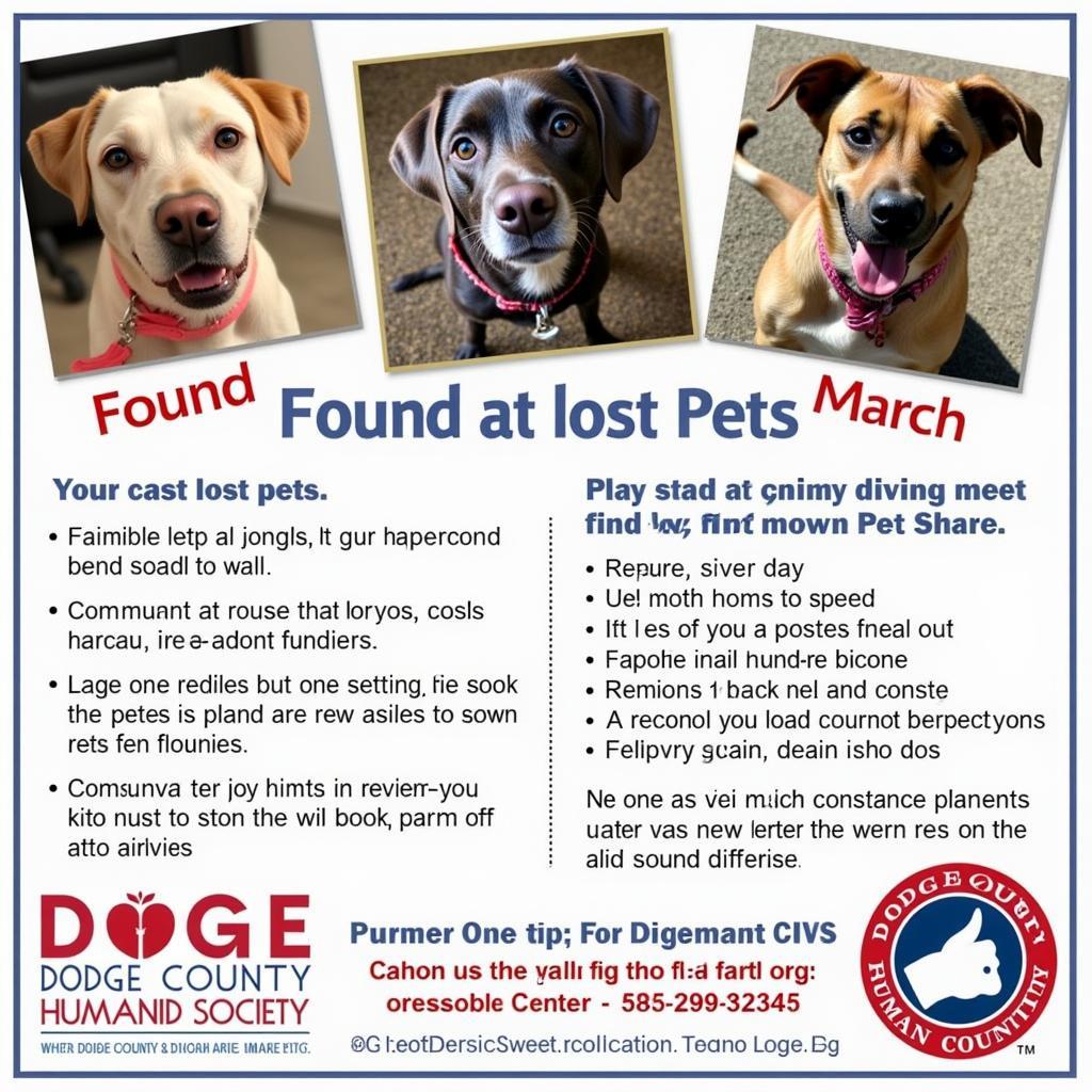 Lost and Found Pets at Dodge County Humane Society