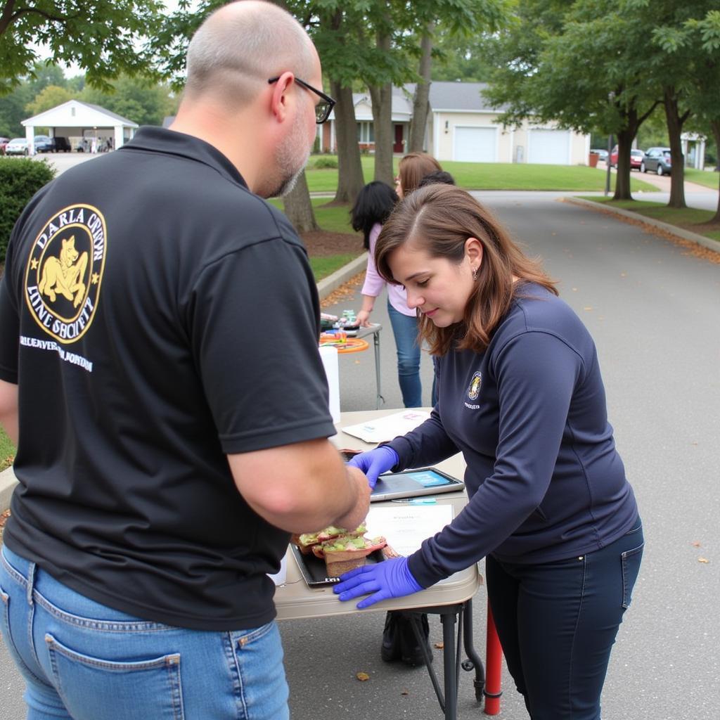 Dorchester County Humane Society volunteers at a community event