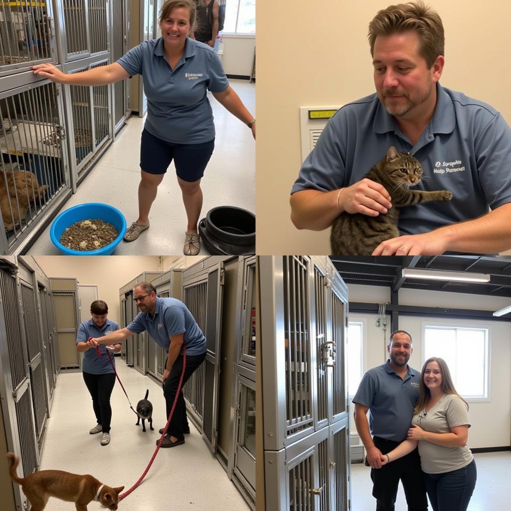 Volunteers Caring for Animals at Dorchester Humane Society