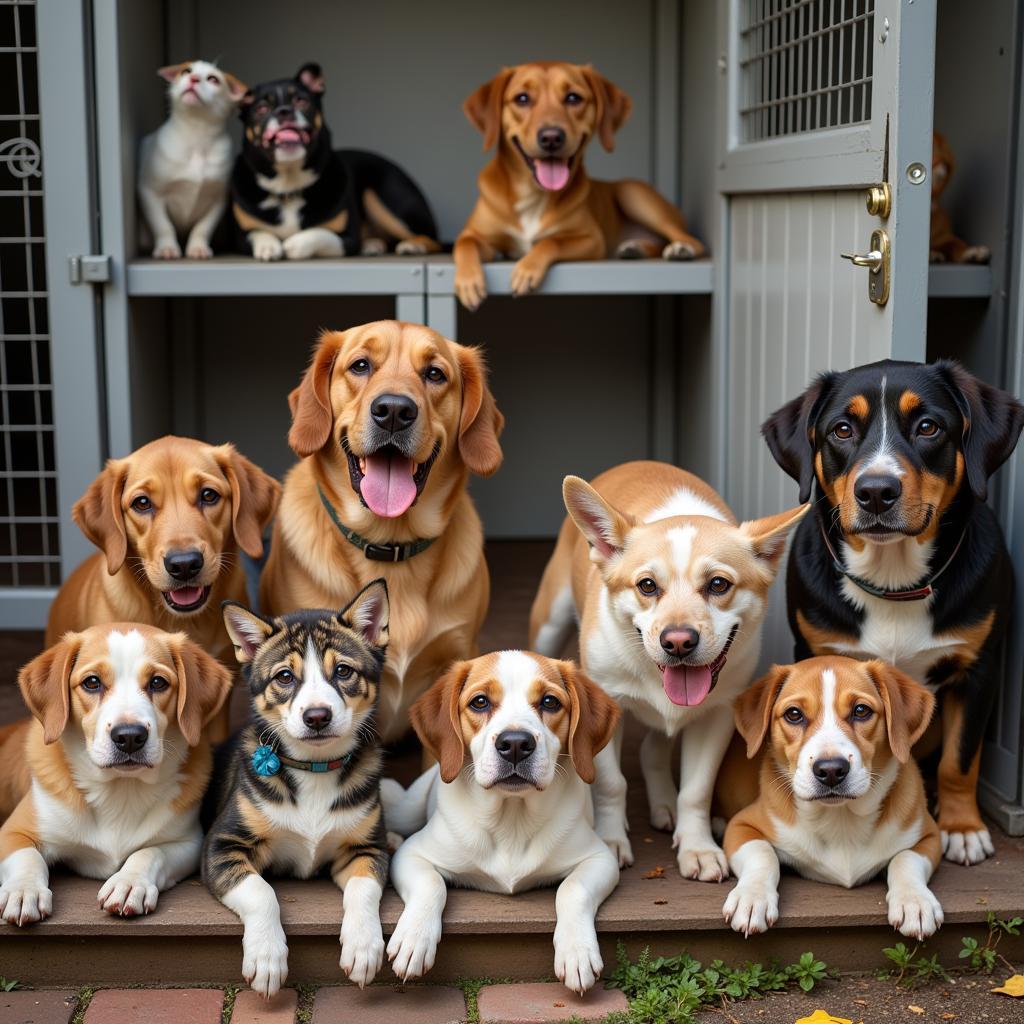 Dogs and cats await adoption at the Douglas County Humane Society