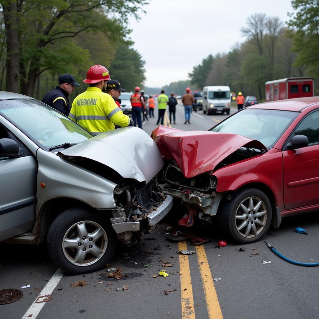 Aftermath of a drunk driving accident