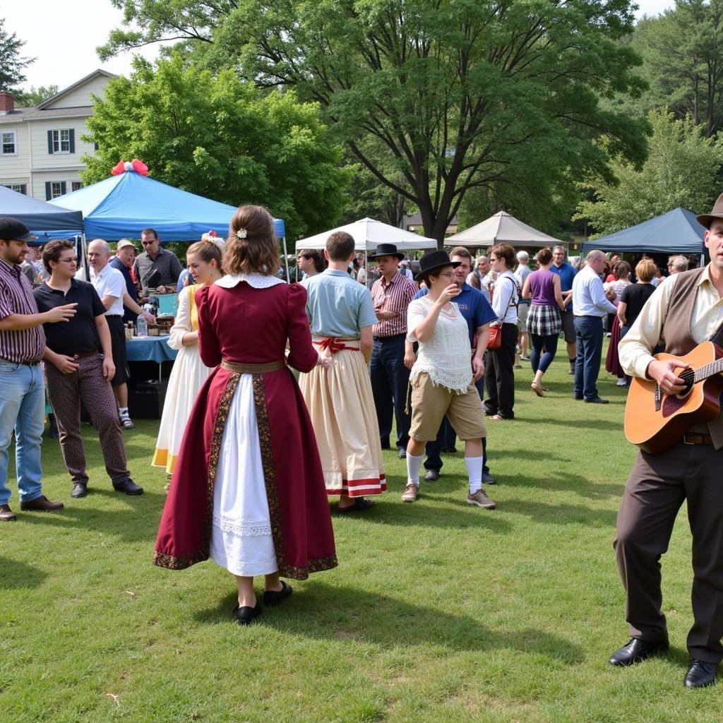 Community Gathering at a Dubois Historical Society Event