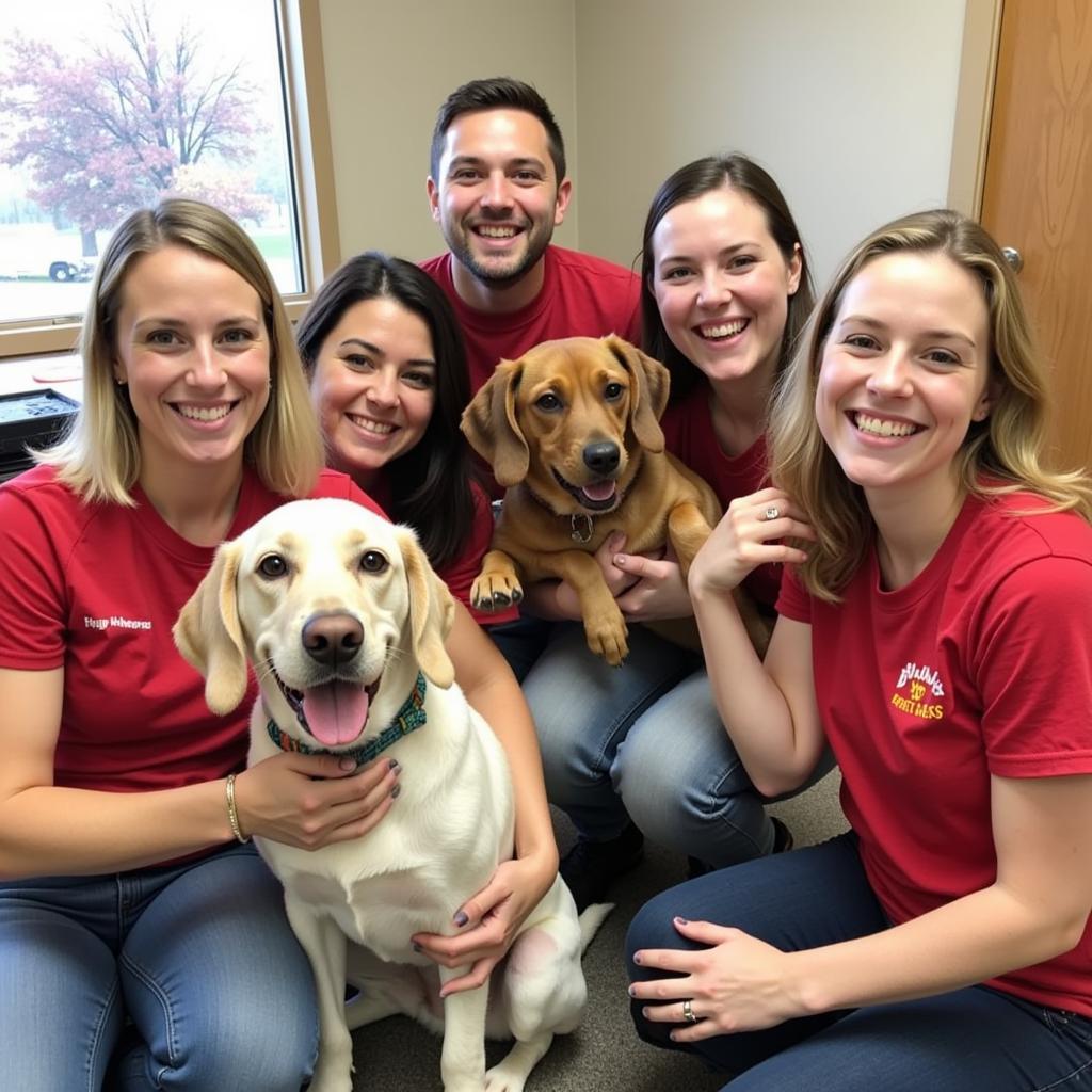 Volunteers at the Dubuque Humane Society