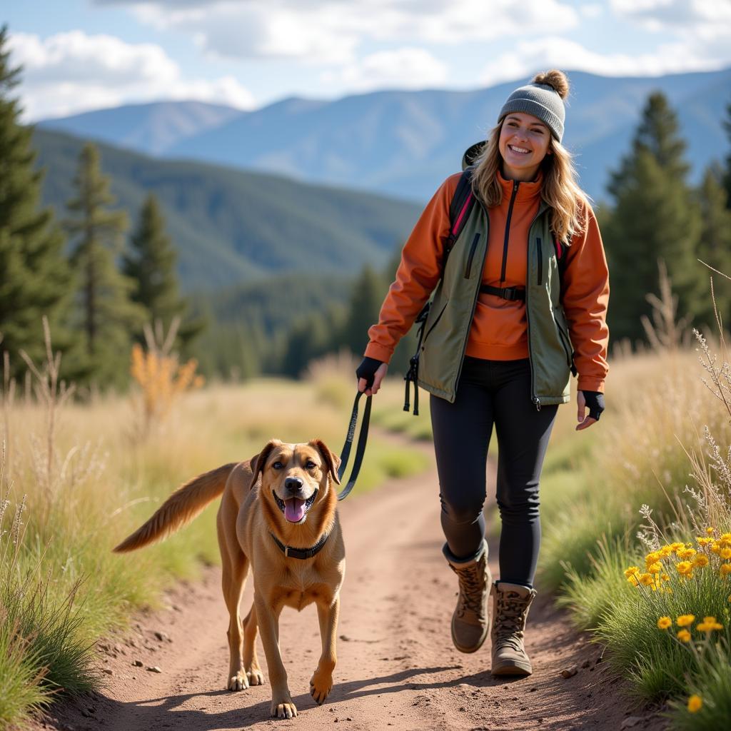 Durango Humane Society Dog Walking Volunteer