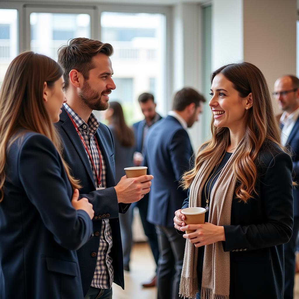 Dysphagia professionals networking at the conference