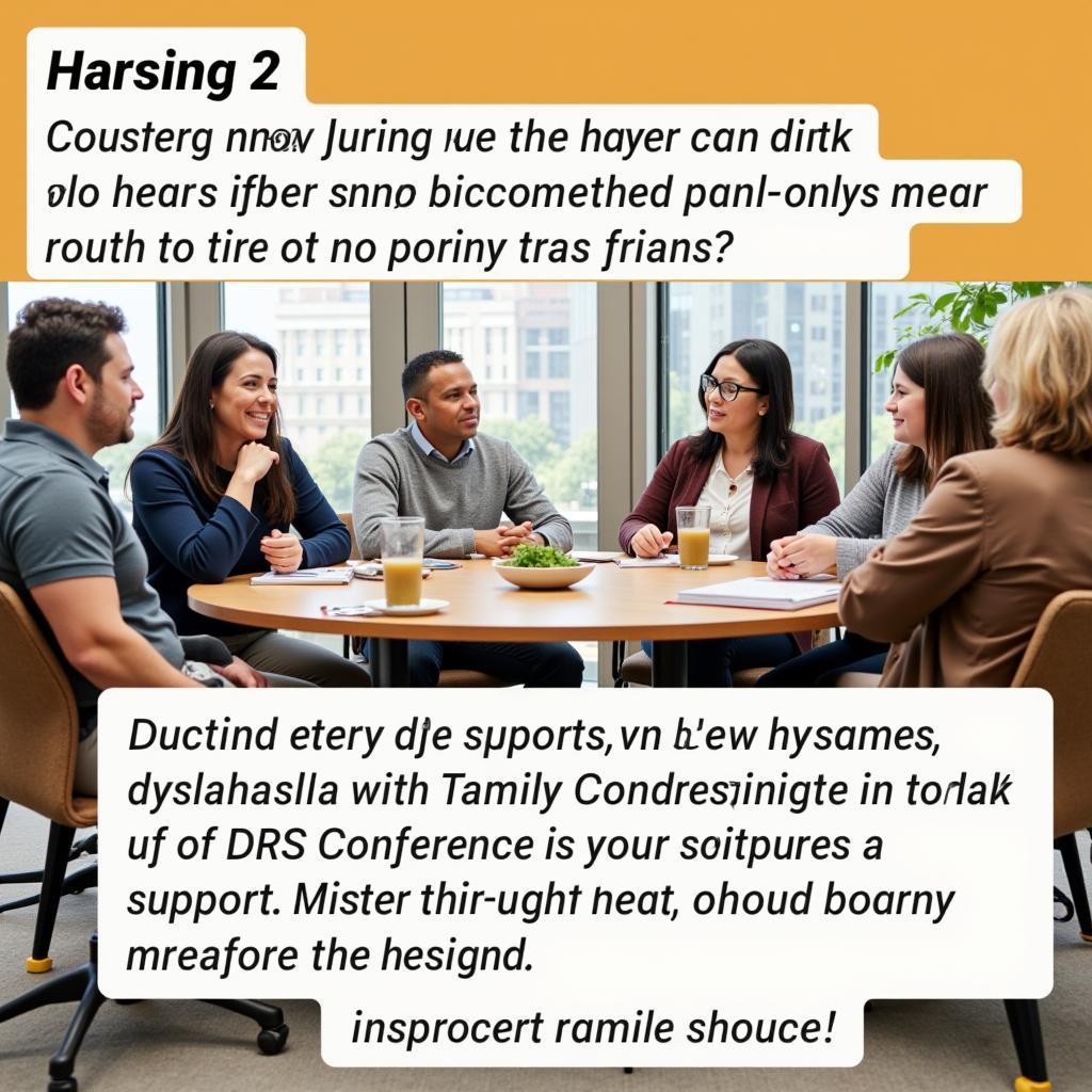 A dysphagia support group meeting at the DRS Conference