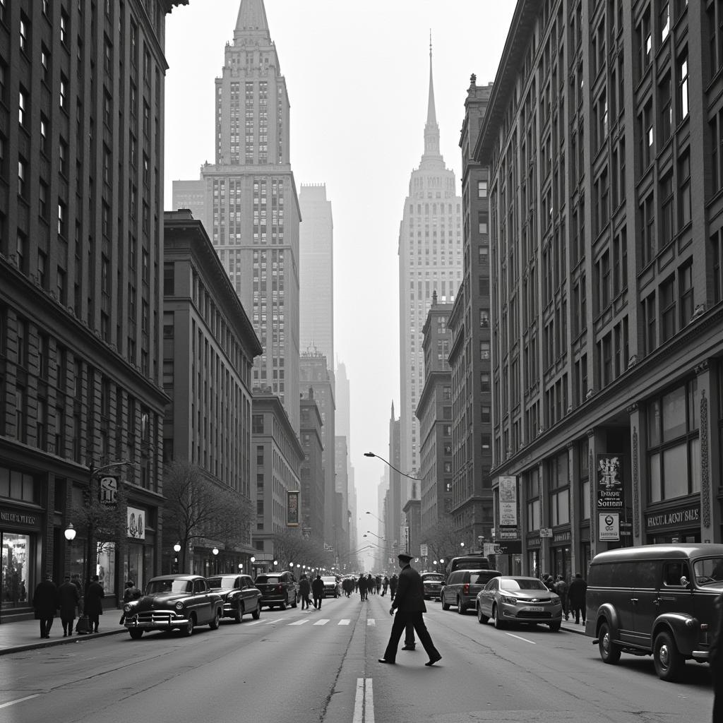 Early skyscrapers transforming the urban landscape