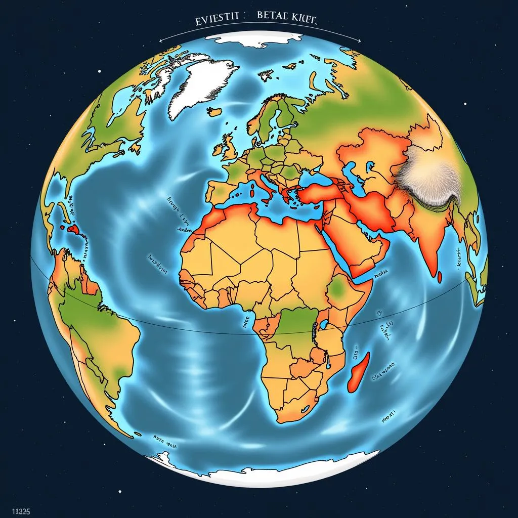 Image depicting the Earth's tectonic plates and fault lines