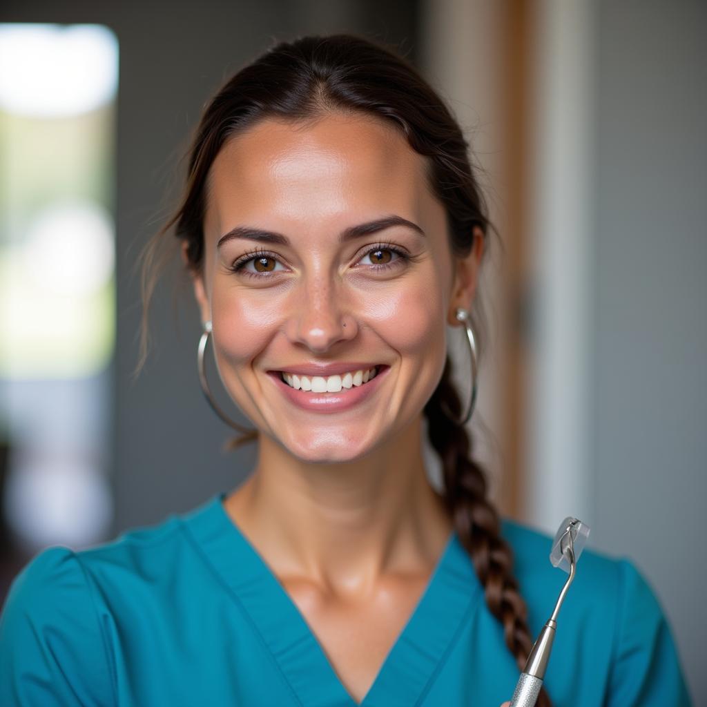 East Texas dentist smiling warmly at a patient