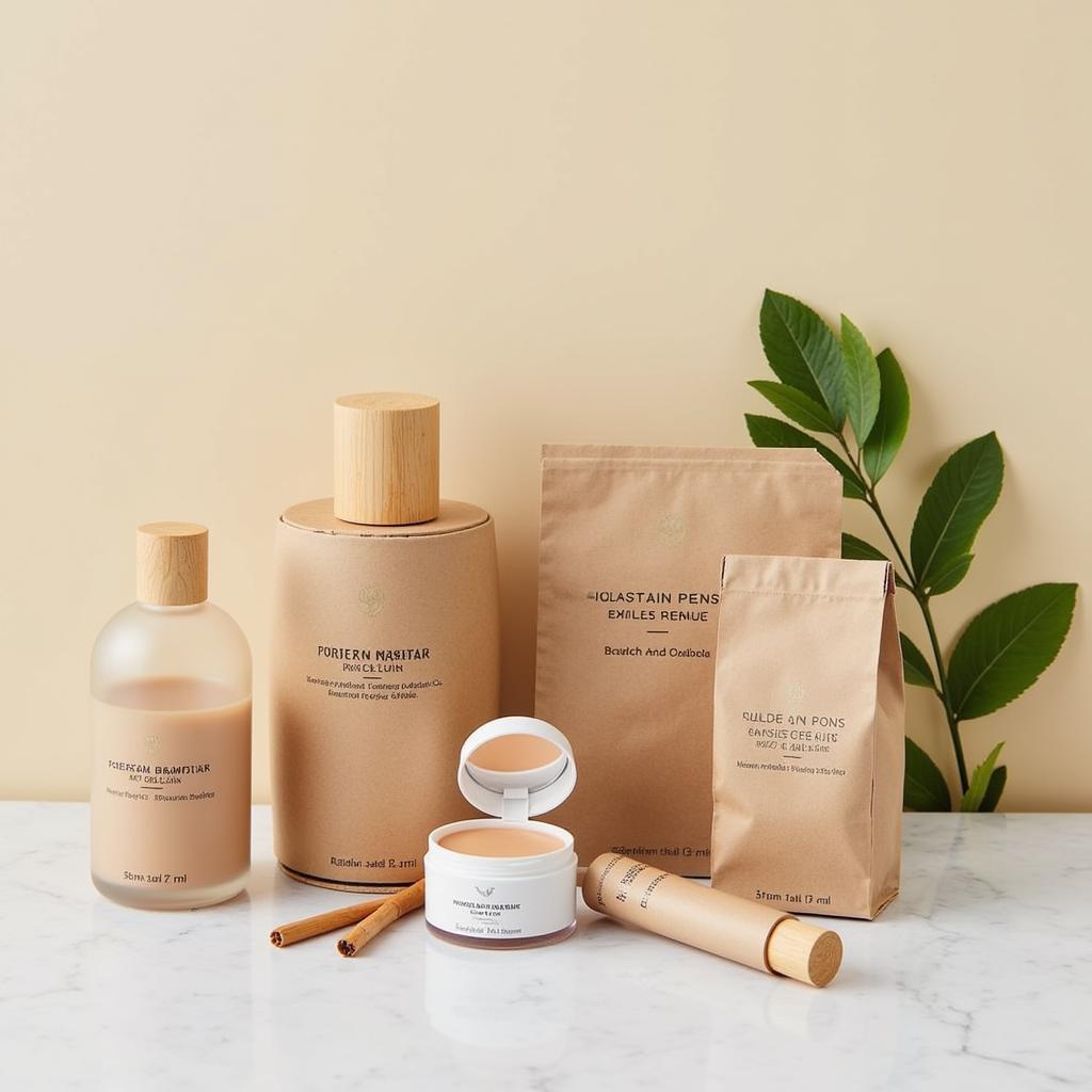 Makeup products packaged in reusable or biodegradable materials