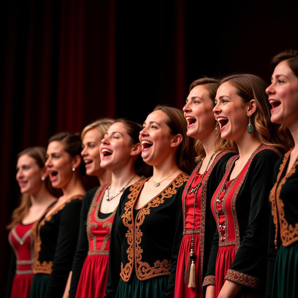 Eintracht Singing Society performing on stage in Riverside