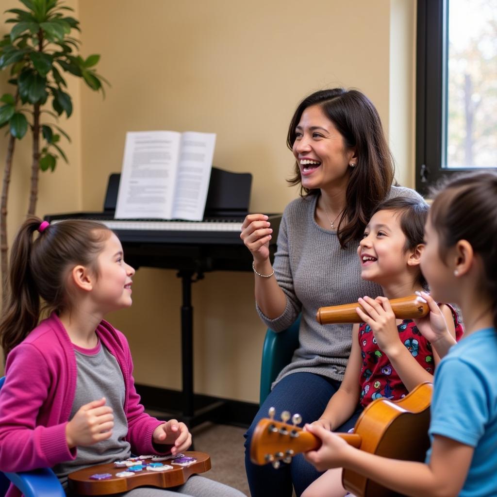 Music therapy session at the Elves Special Needs Society