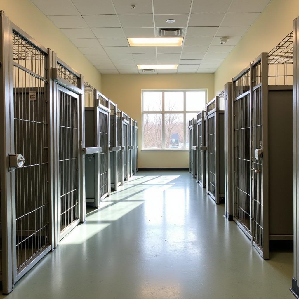 Spacious and clean kennels at the Enfield NH Humane Society