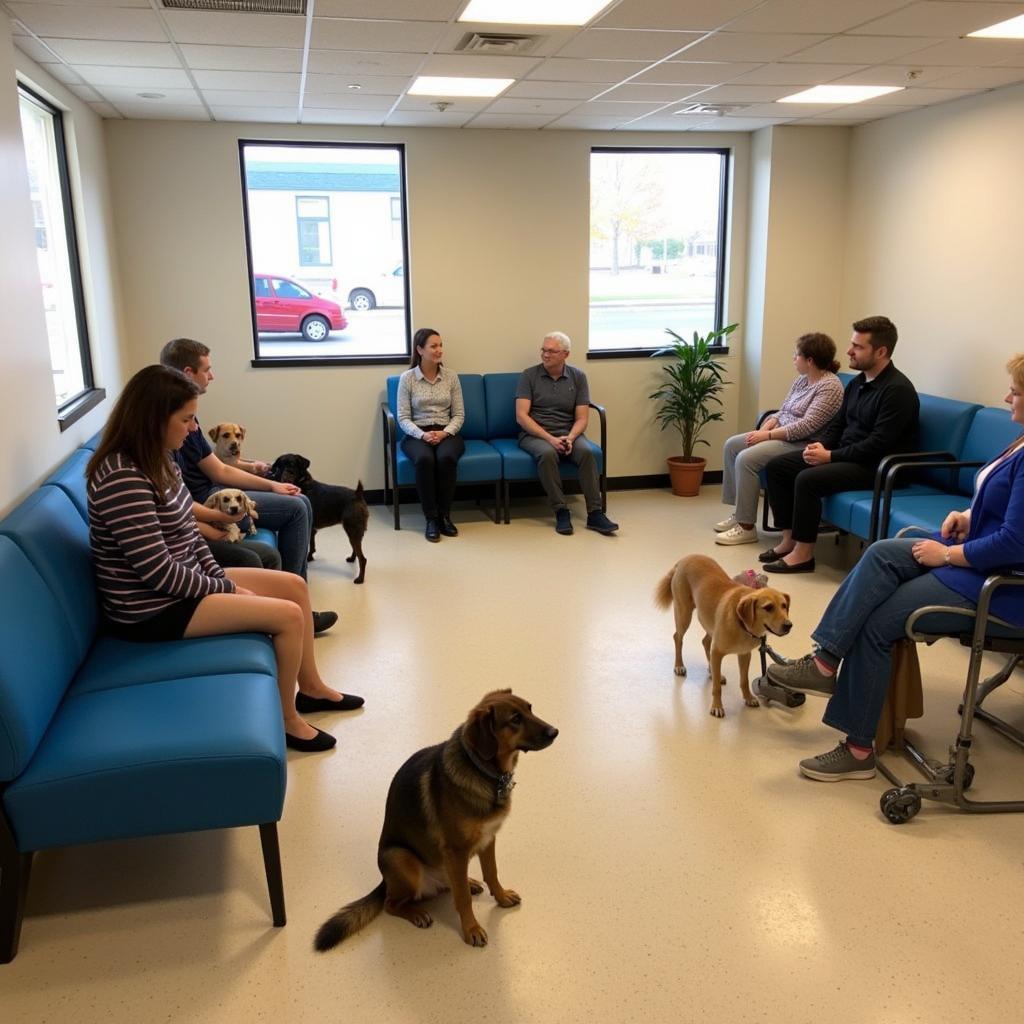 Erie Humane Society Wellness Clinic waiting area