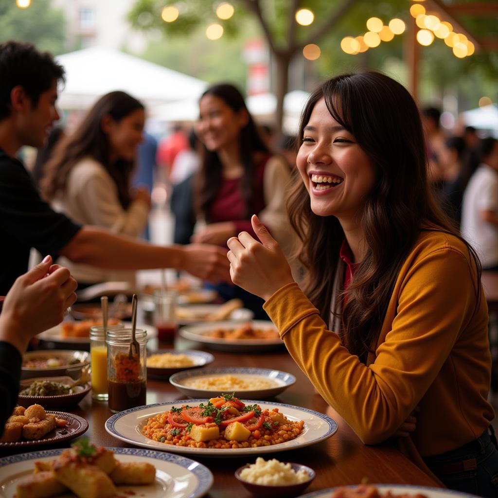 Expat Students Sharing Cultures at USC Event