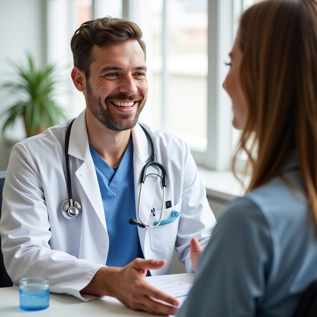 Family Medicine Doctor Consulting with Patient