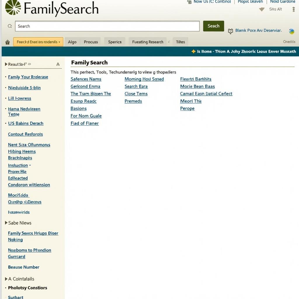 Navigating the FamilySearch Website Interface