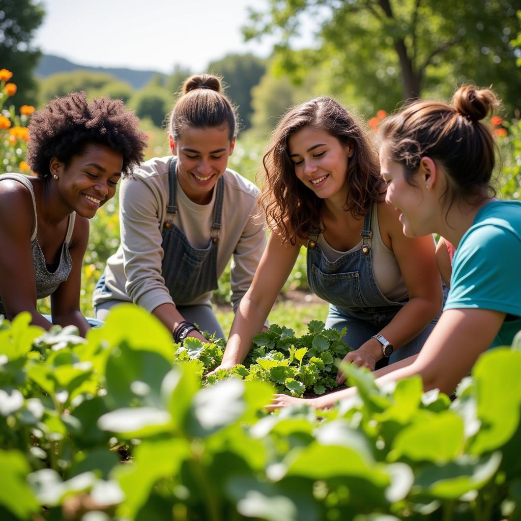 Members of the Fenway Garden Society tending to their plots