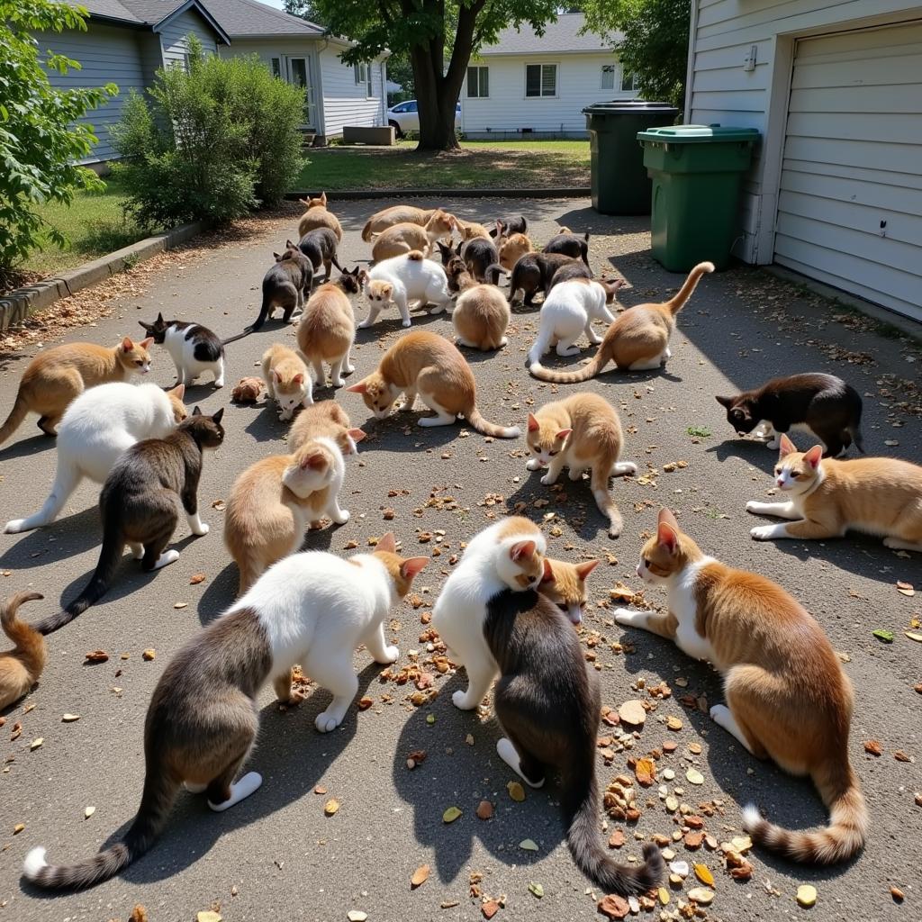 Feral cat colony after implementing a TNR program