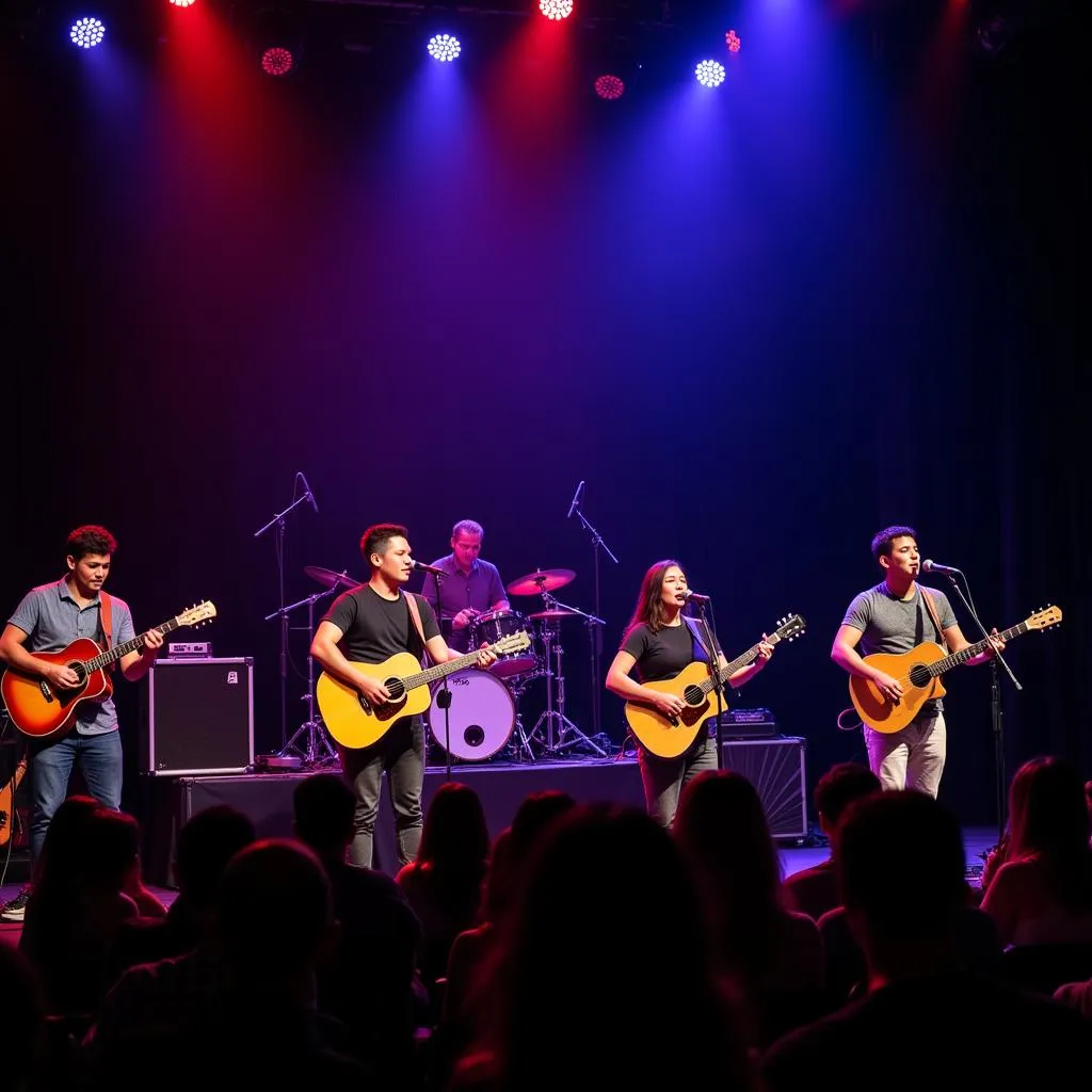 Filipino Musicians Performing on Stage