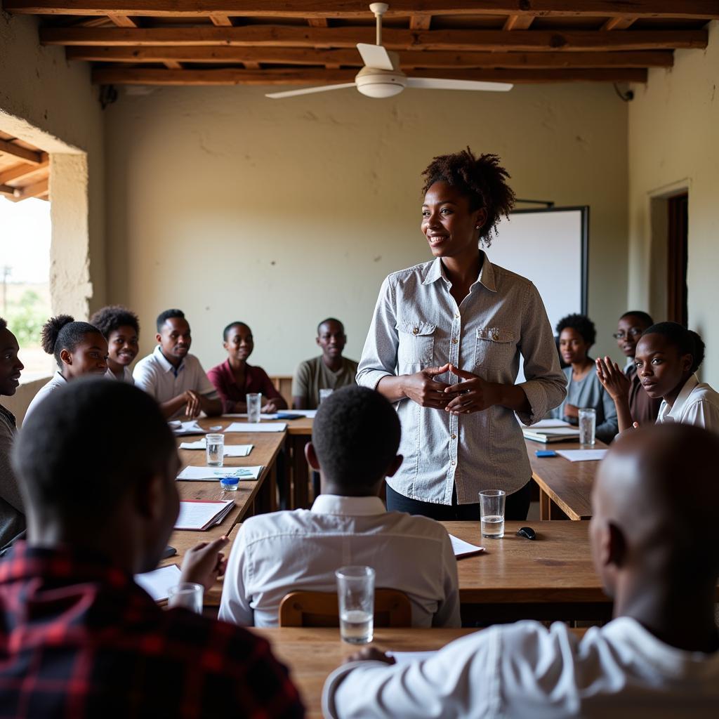 Financial literacy workshop in a rural community