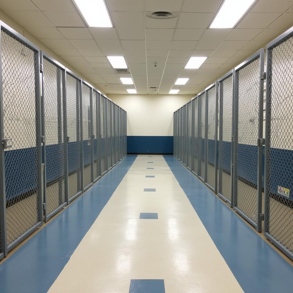 Spacious kennels at Flower Mound Humane Society