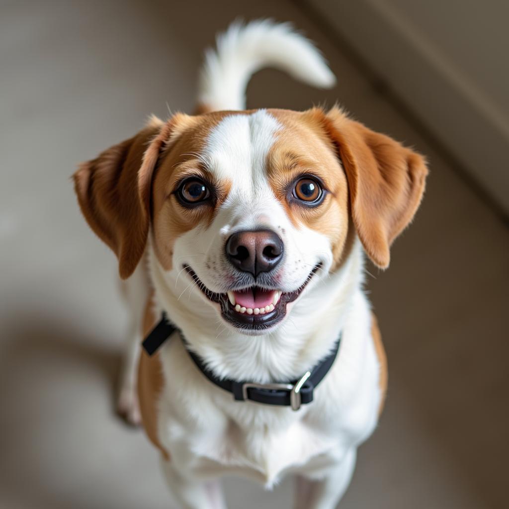 Smiling dog portrait at Fond du Lac Humane Society