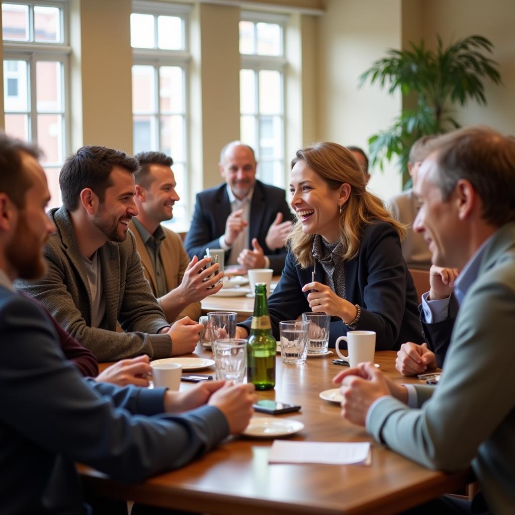 Members of a fraternal benefit society gathering