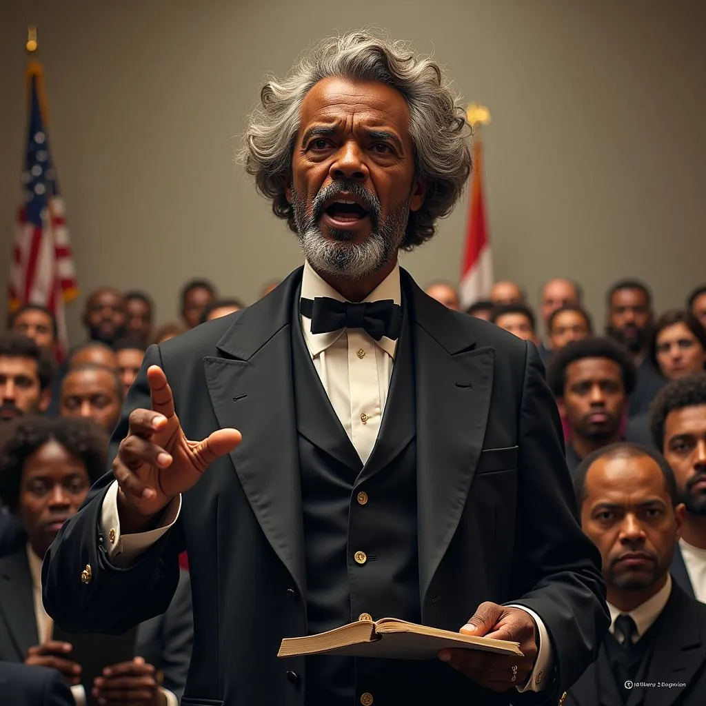 Frederick Douglass Speaking Against Colonization