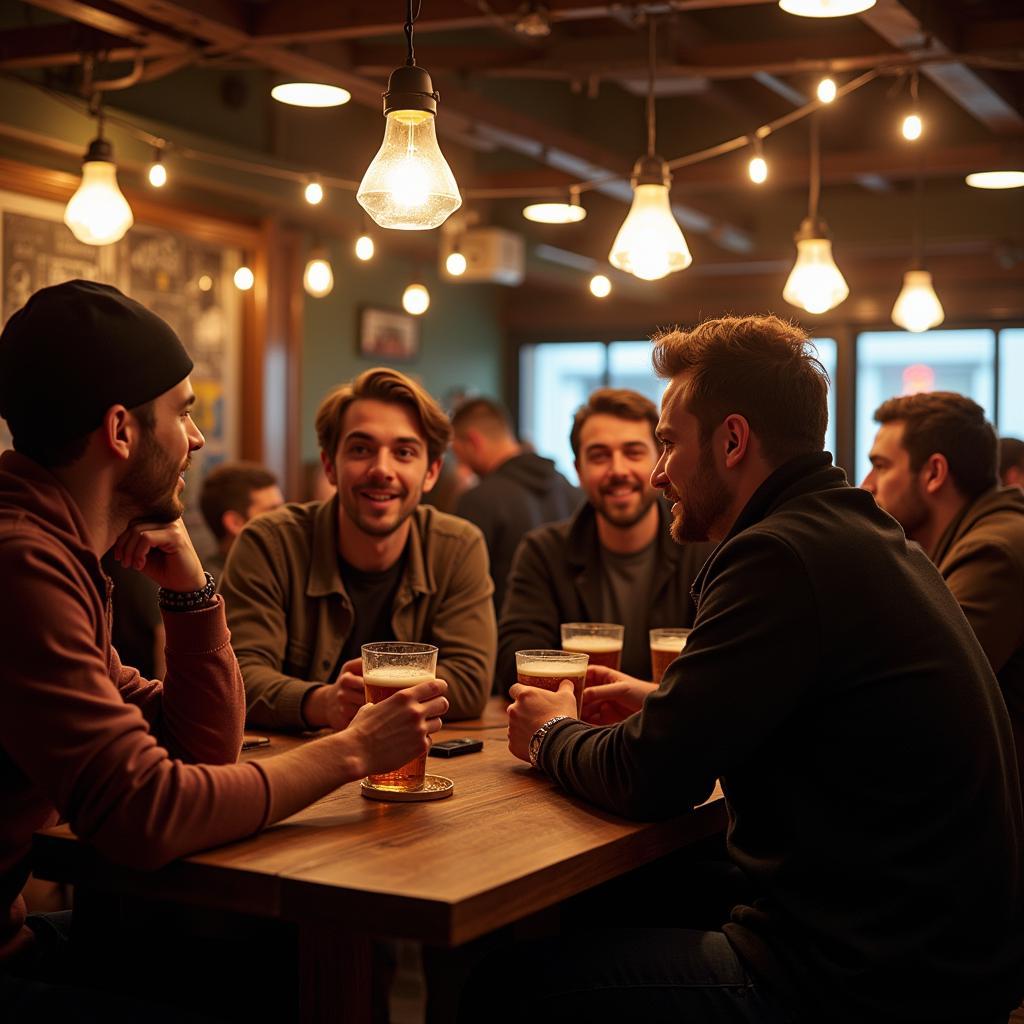 Community Gathering at a Friendly Society Bar in London