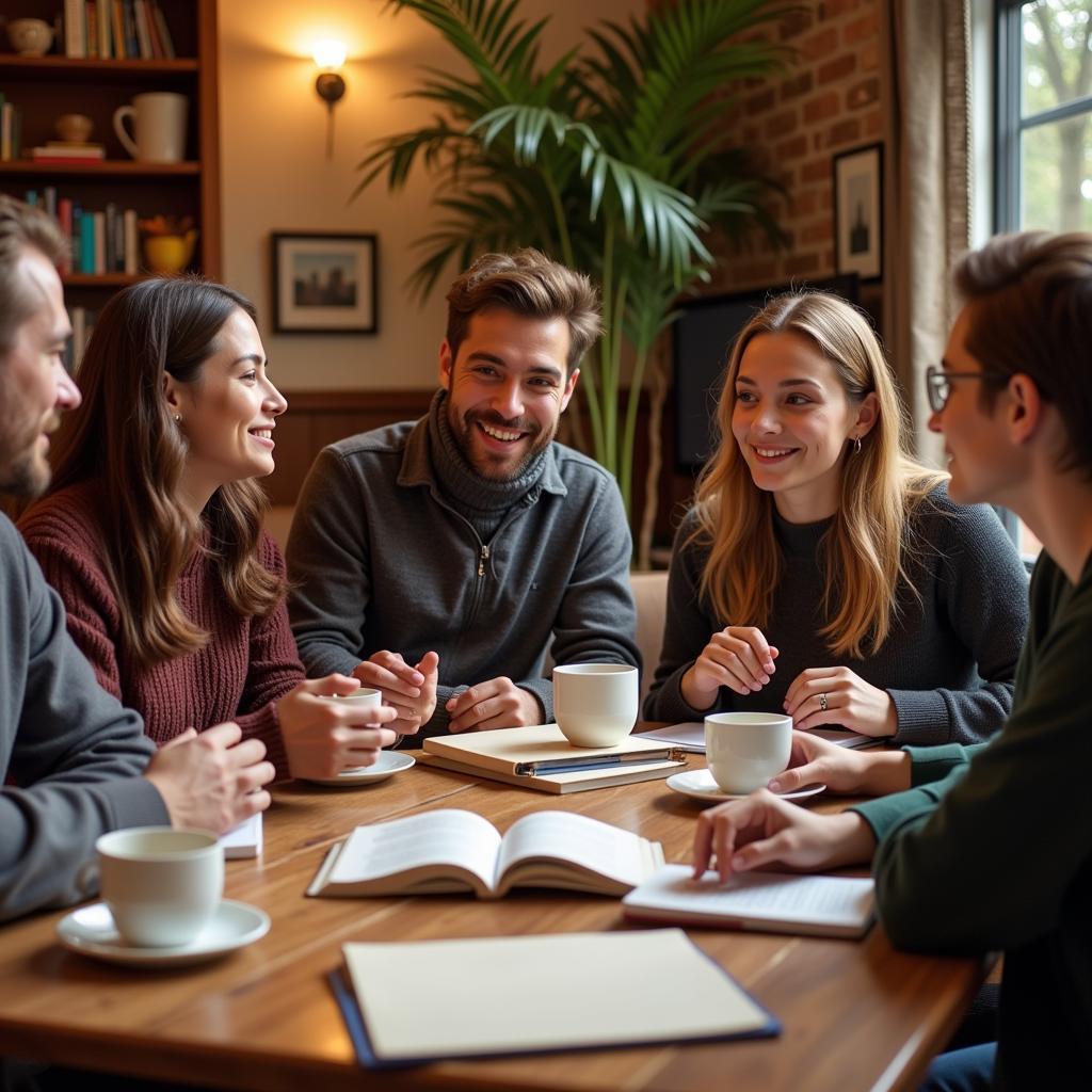 A small group discussion at the First Unitarian Universalist Society of Albany