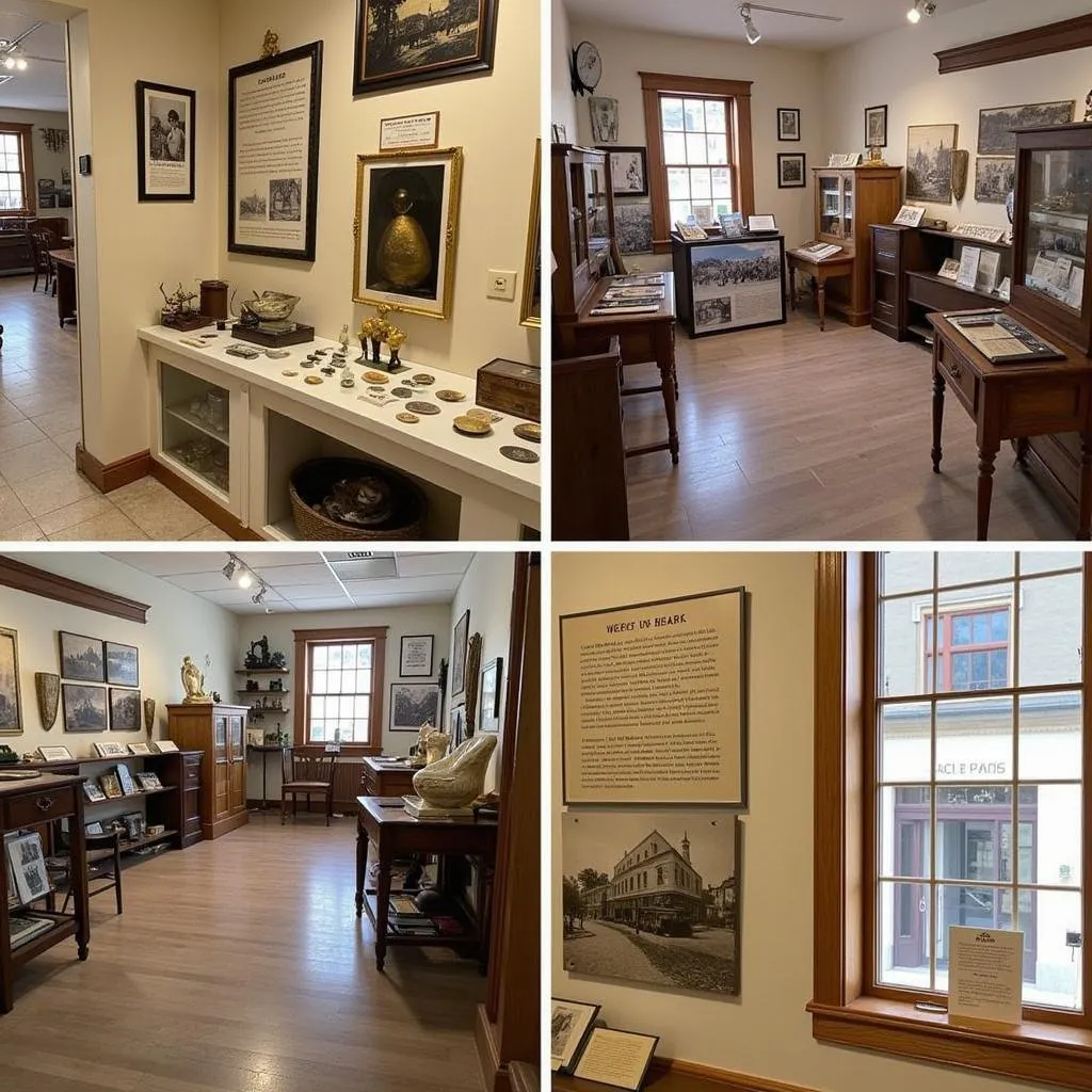 Exhibits showcasing Galena's rich history