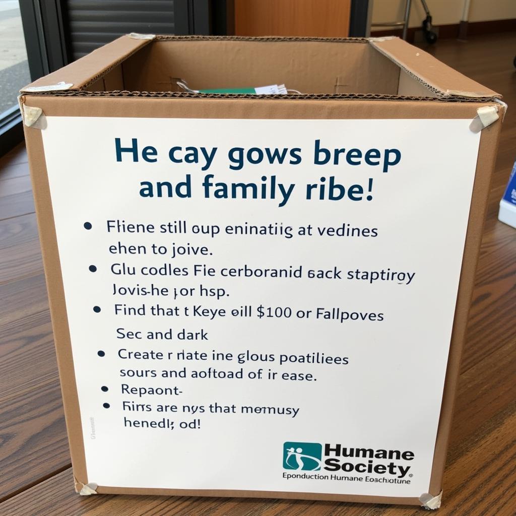 Donation box at the Gaston County Humane Society