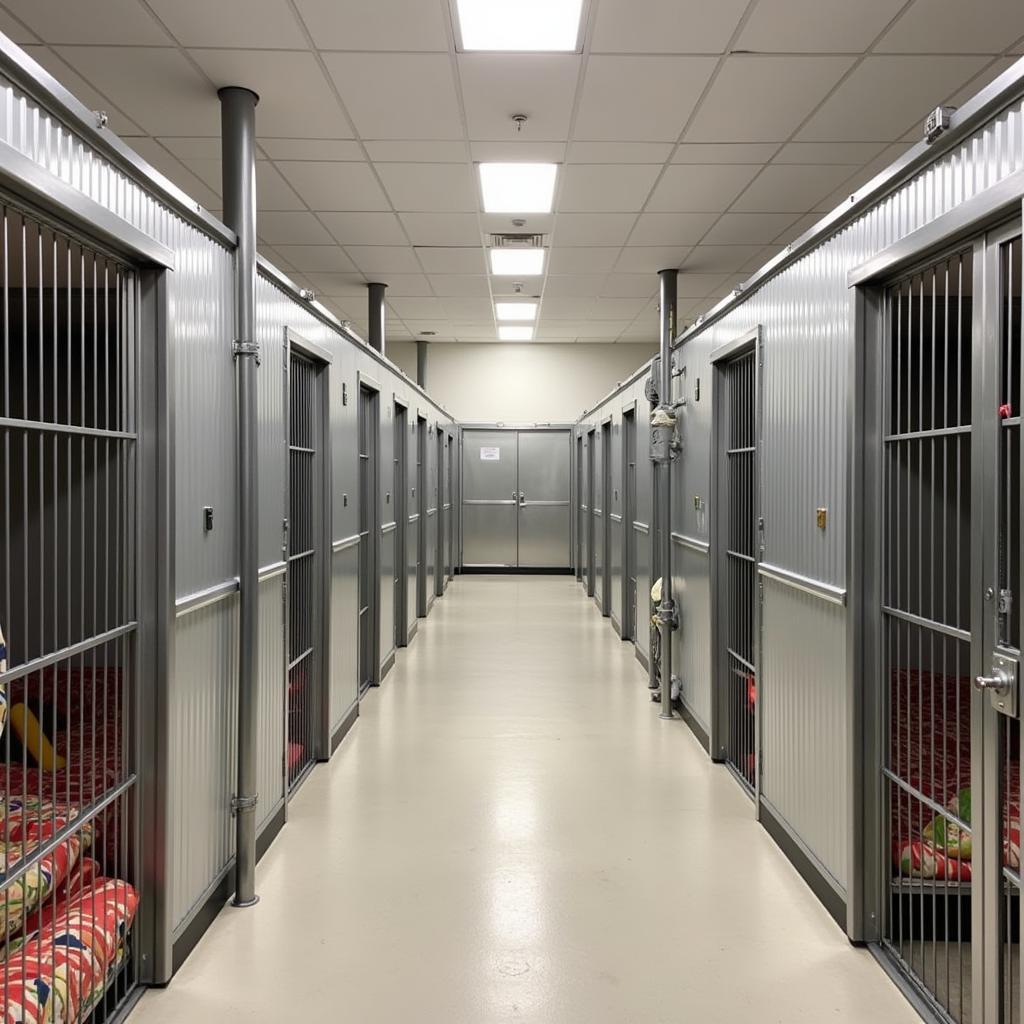 Spacious and clean kennels at the Gaston Humane Society