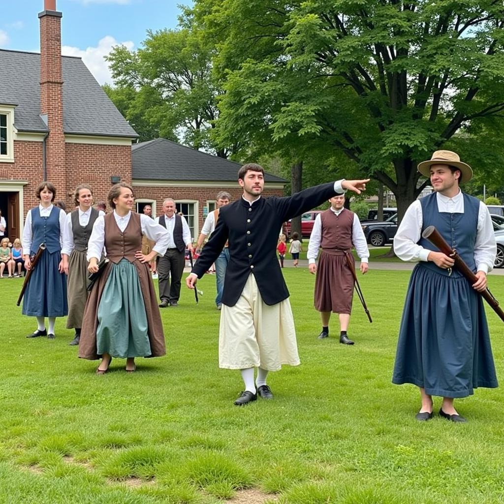 Historical reenactment at the Geauga County Historical Society