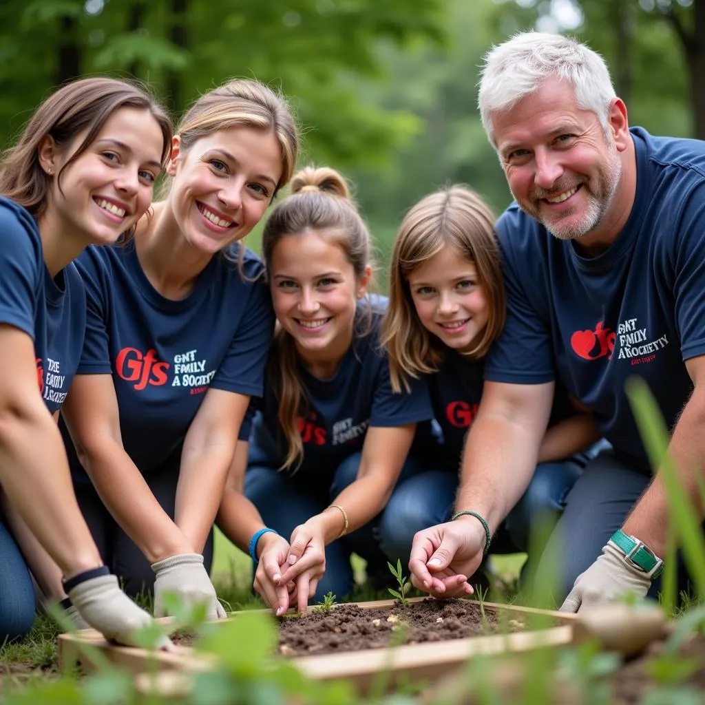 Members of the German Family Society Akron participating in a community outreach program