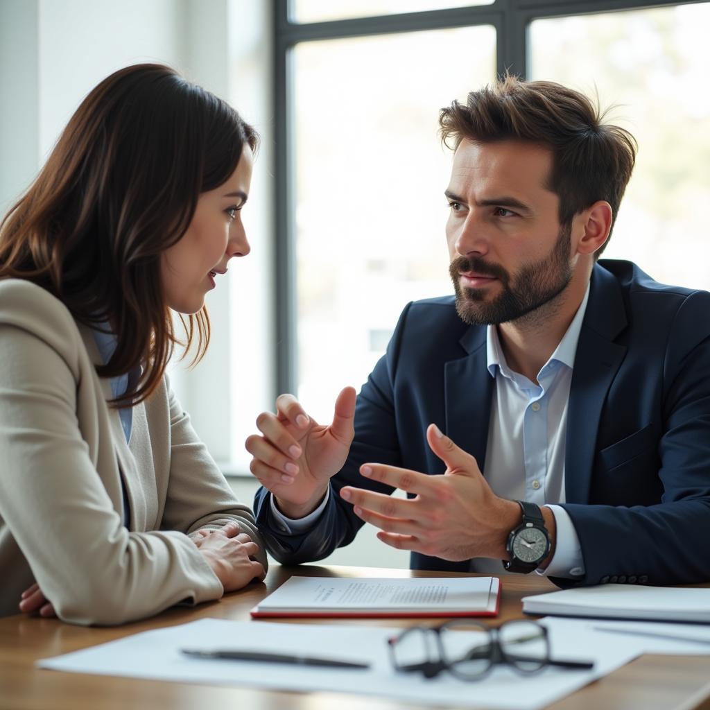 A mentor working with a mentee