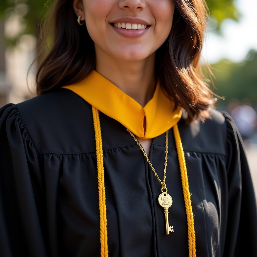 Golden Key Honor Society graduation cords