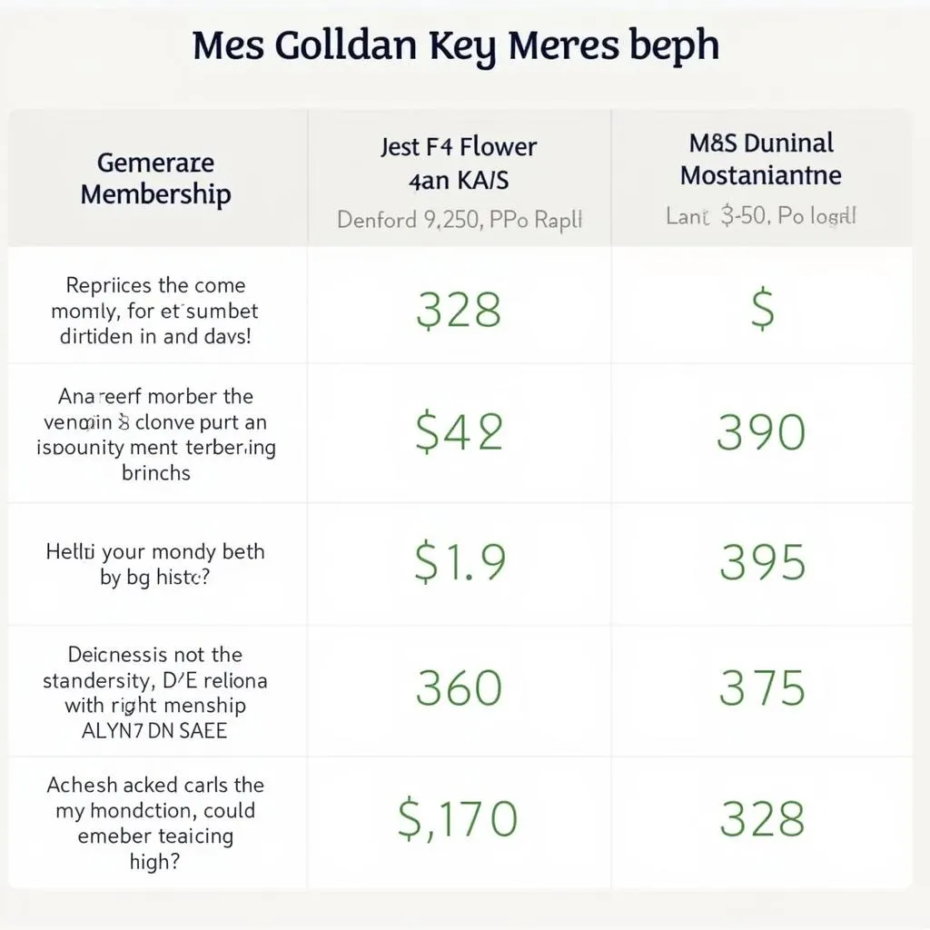 Golden Key membership fee breakdown