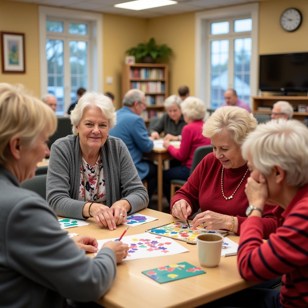 Seniors participating in activities