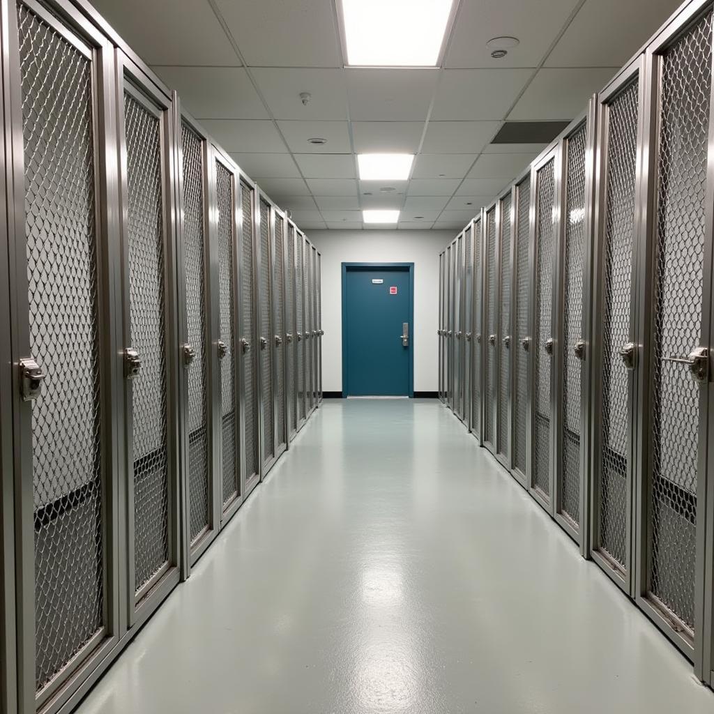 Spacious and clean kennels at the Grand Forks Humane Society