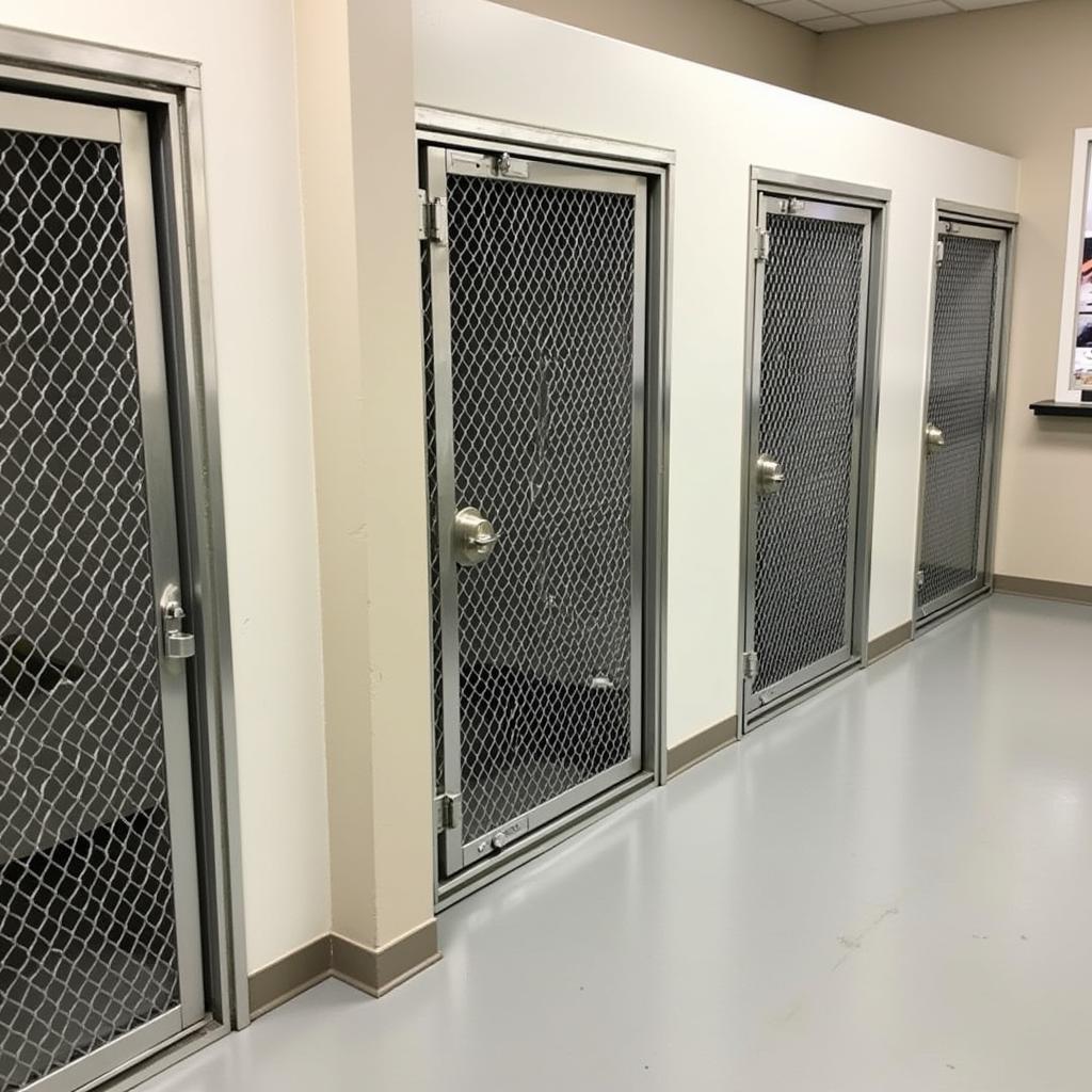 Spacious kennels at the Grand Island Humane Society