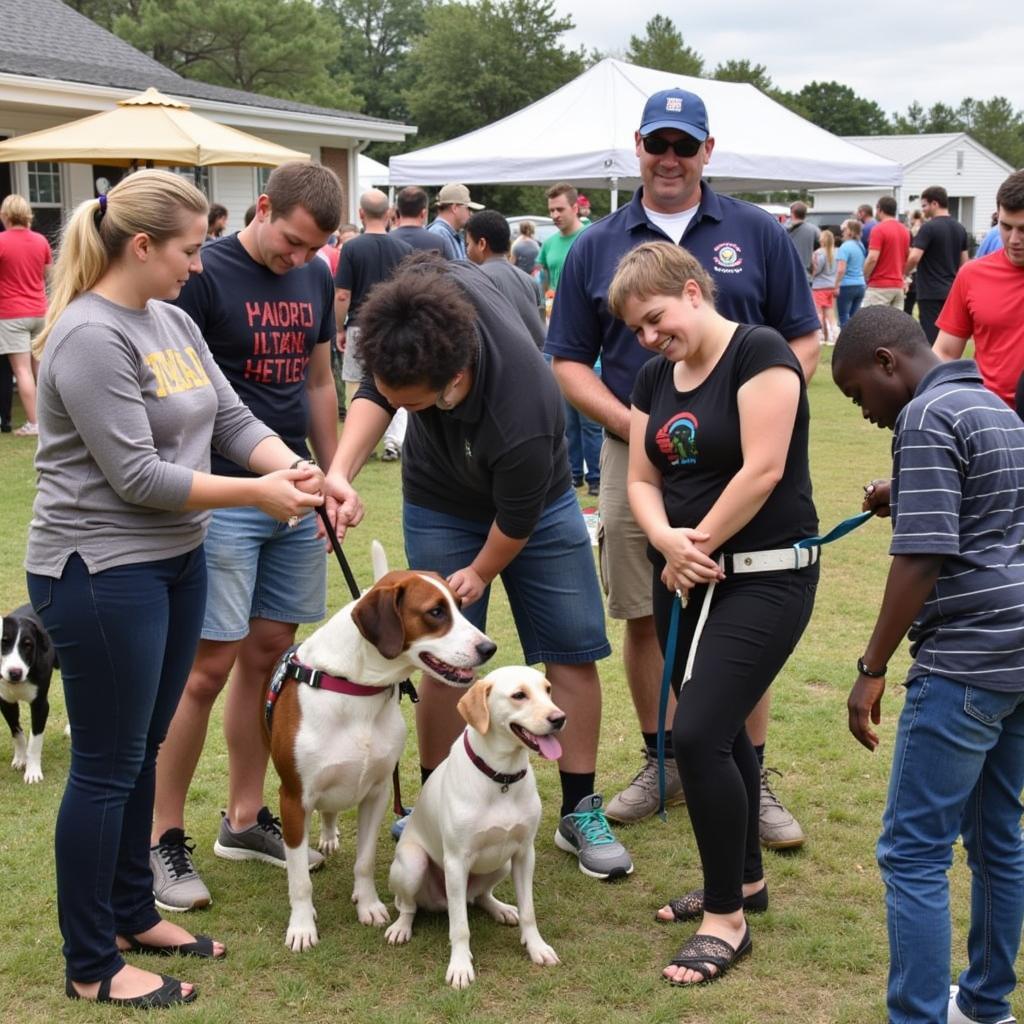 Families meet adoptable pets at a Grand Strand Humane Society event.